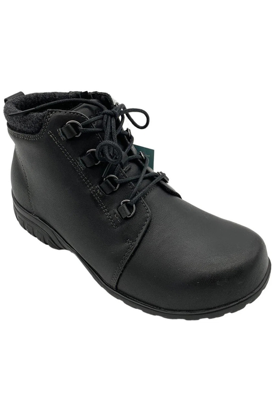 Propet Women's Delaney Ankle Boots Leather Black - Wide